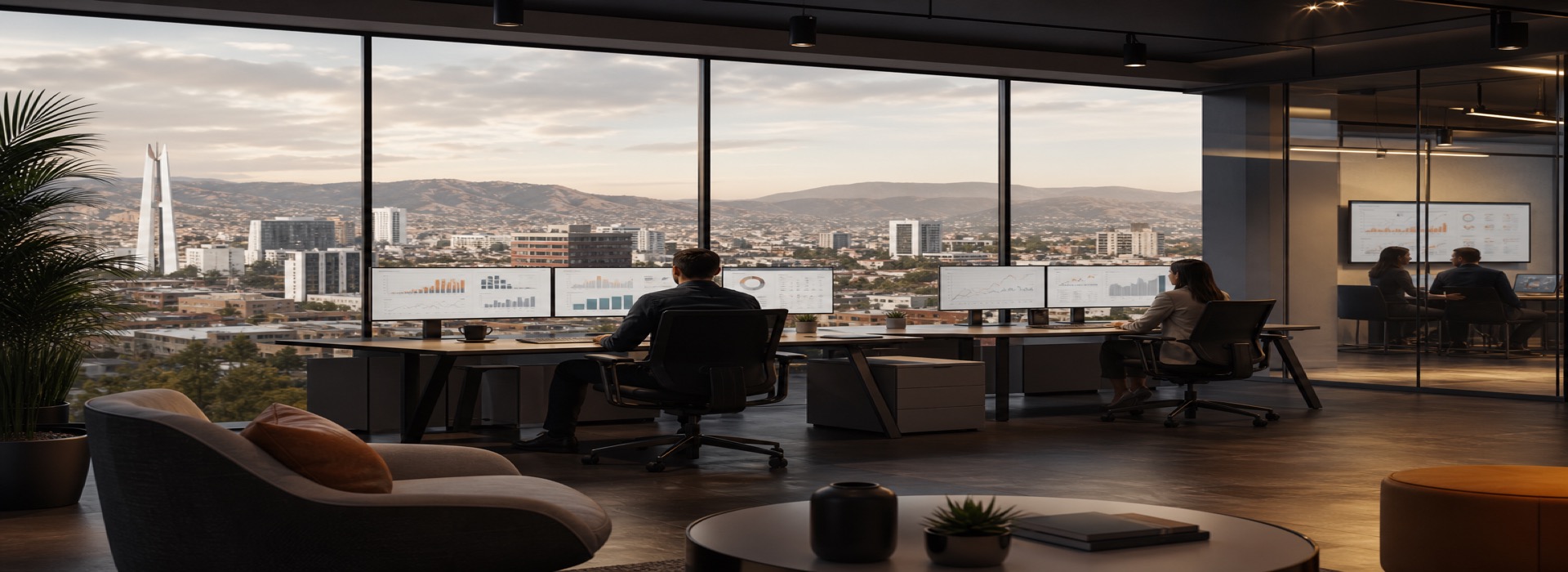 Oficina corporativa con plataforma empresarial digital en Tijuana